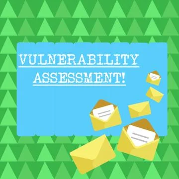 Handwriting text Vulnerability Assessment. Concept meaning defining identifyi Stock Illustration
