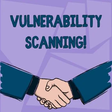 Handwriting text Vulnerability Scanning. Concept meaning Check of the potential Stock Illustration