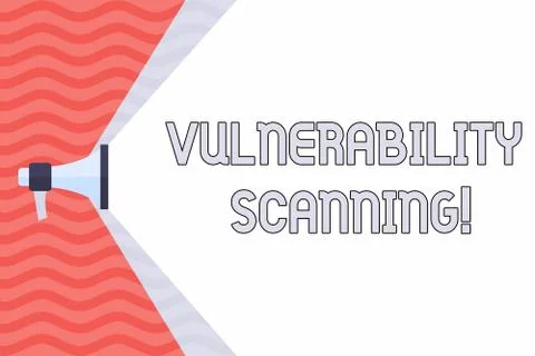 Handwriting text Vulnerability Scanning. Concept meaning Check of the potential Illustrazione stock