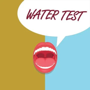 Handwriting text Water Test. Concept meaning Sampling of various liquid streams 스톡 일러스트
