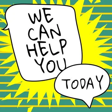 Handwriting text We Can Help You. Word for Support Assistance Offering Customer Ilustración de archivo