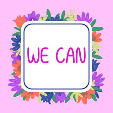 Handwriting text We Can. Word for develop mutual affiliation between individuals Stockillustratie