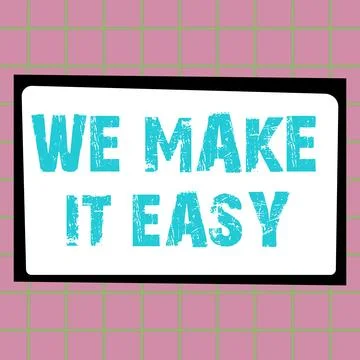 Handwriting text We Make It Easy. Business showcase Offering solutions イラスト素材