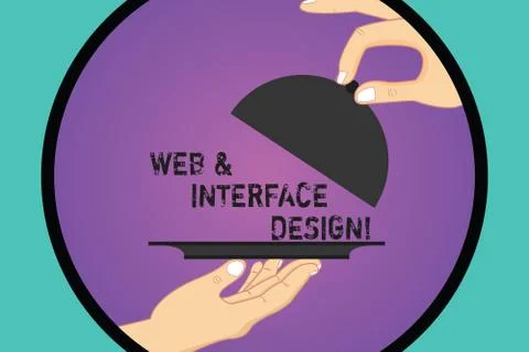 Handwriting text Web And Interface Design. Concept meaning Website designers Illustrazione stock