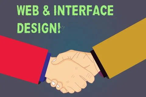 Handwriting text Web And Interface Design. Concept meaning Website designers Stock Illustration