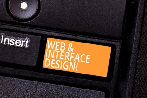 Handwriting text Web And Interface Design. Concept meaning Website designers Stock Photos