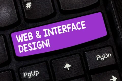 Handwriting text Web And Interface Design. Concept meaning Website designers Stock Photos