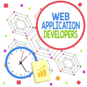 Handwriting text Web Application Developers. Concept meaning Internet Stock Illustration