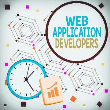 Handwriting text Web Application Developers. Concept meaning Internet Stock Illustration