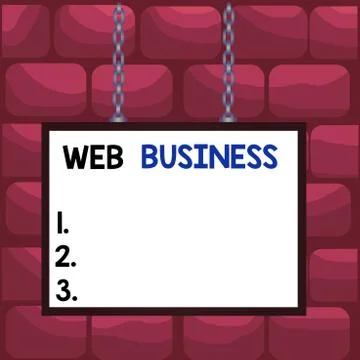 Handwriting text Web Business. Concept meaning selling online services or 库存插图