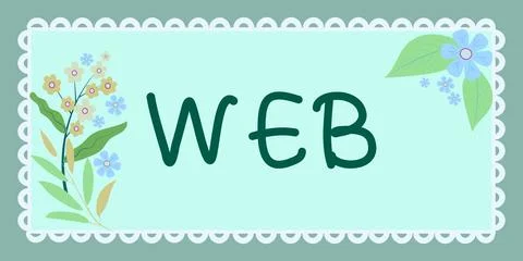 Handwriting text Web, Business concept a system of Internet servers that supp 스톡 일러스트
