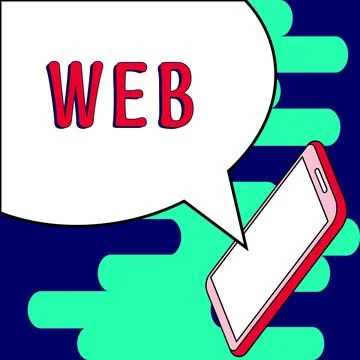 Handwriting text Web. Business showcase a system of Internet servers that Illustrazione stock