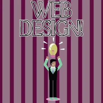 Handwriting text Web Design. Concept meaning process of creating websites con Illustrazione stock