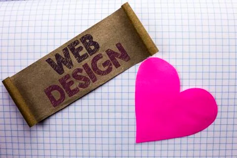 Handwriting text Web Design. Concept meaning Web Layout Template Responsive W Foto stock