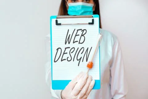 Handwriting text Web Design. Concept meaning website creation which includes Foto stock