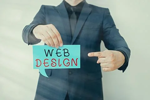 Handwriting text Web Design. Concept meaning website creation which includes Foto stock
