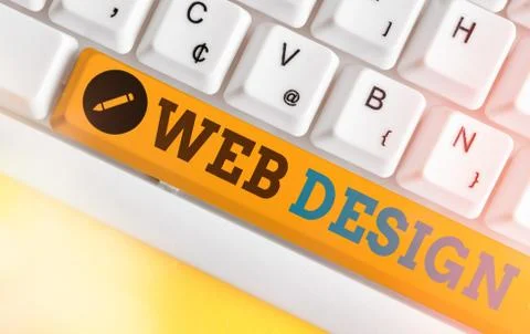 Handwriting text Web Design. Concept meaning website creation which includes Stock Photos