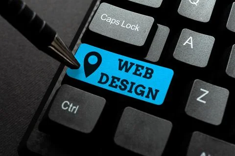 Handwriting text Web Design. Concept meaning website creation which includes Stock Photos
