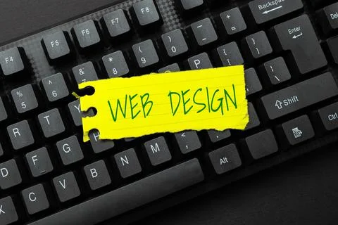 Handwriting text Web Design. Concept meaning Website development Designing and Stock Photos