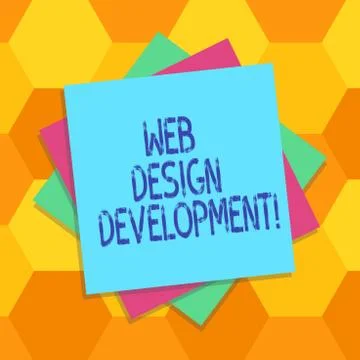 Handwriting text Web Design Development. Concept meaning developing websites for 스톡 일러스트