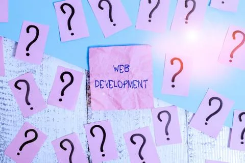 Handwriting text Web Development. Concept meaning dealing with developing Stock Photos