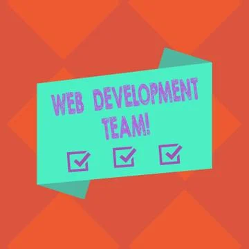 Handwriting text Web Development Team. Concept meaning a team of developers Stock Illustration