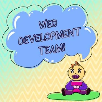 Handwriting text Web Development Team. Concept meaning a team of developers Stock Illustration