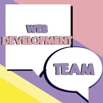 Handwriting text Web Development Team. Business showcase in control of all the Stock Illustration