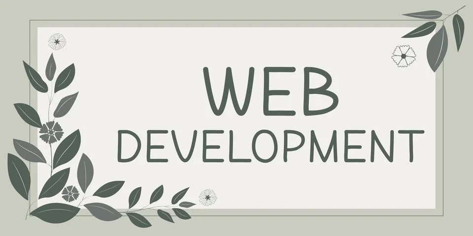 Handwriting text Web Development. Word for work involved in developing a website 스톡 일러스트