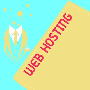 Handwriting text Web Hosting. Business concept The activity of providing storage Stock Illustration