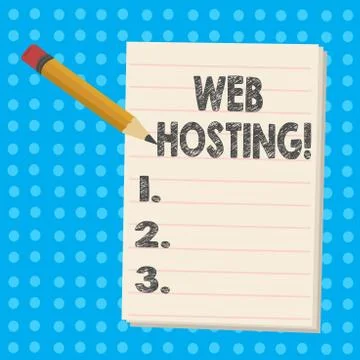 Handwriting text Web Hosting. Concept meaning Server service that allows Stock Illustration