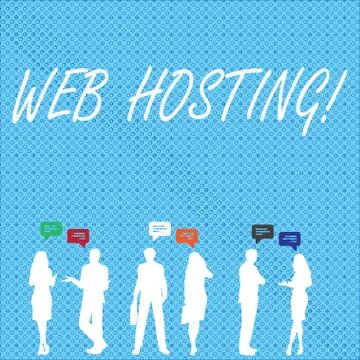 Handwriting text Web Hosting. Concept meaning Server service that allows Illustrazione stock