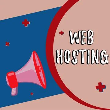 Handwriting text Web Hosting. Concept meaning The activity of providing storage Stock Illustration