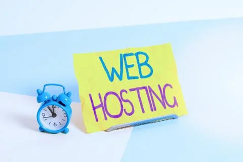 Handwriting text Web Hosting. Concept meaning business of providing storage Stock Photos