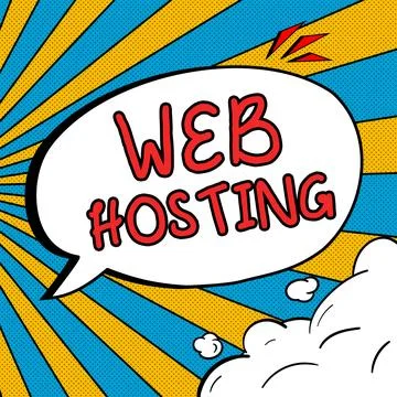 Handwriting text Web Hosting. Word Written on The activity of providing storage Stock Illustration