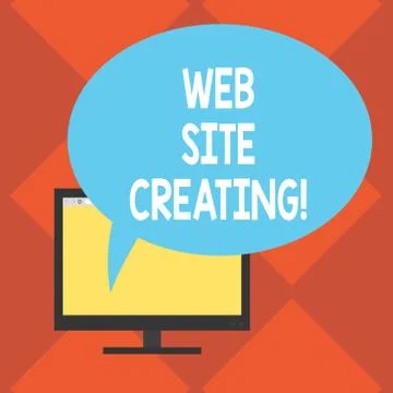 Handwriting text Web Site Creating. Concept meaning create site layout content イラスト素材