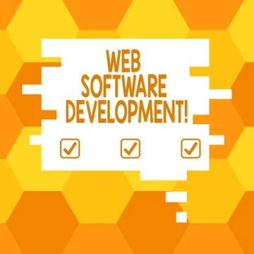 Handwriting text Web Software Development. Concept meaning plan to make Stock Illustration