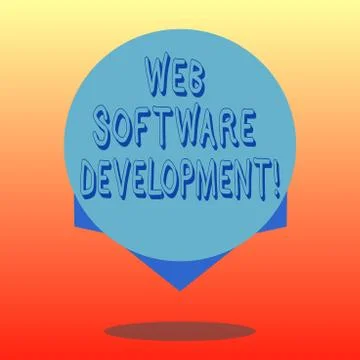 Handwriting text Web Software Development. Concept meaning plan to make Illustrazione stock