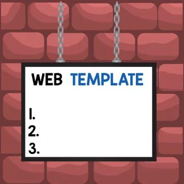 Handwriting text Web Template. Concept meaning predesigned or plug in webpage or Stock Illustration