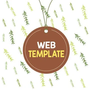 Handwriting text Web Template. Concept meaning predesigned or plug in webpage or Stock Illustration