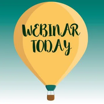 Handwriting text Webinar Today. Concept meaning Presentation that takes place on 스톡 일러스트