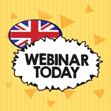 Handwriting text Webinar Today. Concept meaning Presentation that takes place on 스톡 일러스트