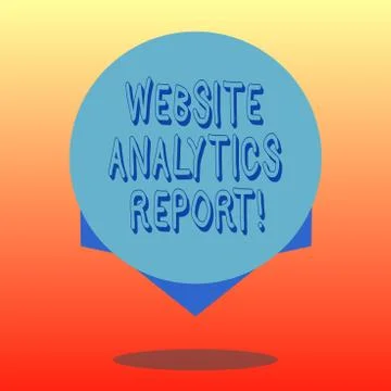 Handwriting text Website Analytics Report. Concept meaning procedures used to Illustrazione stock