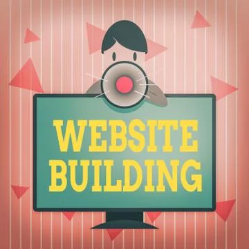 Handwriting text Website Building. Concept meaning site is constructed according Ilustración de archivo