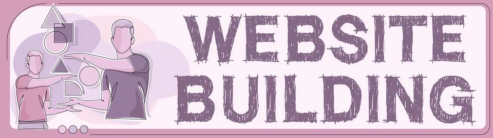 Handwriting text Website Buildingtools that typically allow the construction of Illustrazione stock