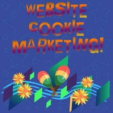 Handwriting text Website Cookie Marketing. Concept meaning information and Illustrazione stock