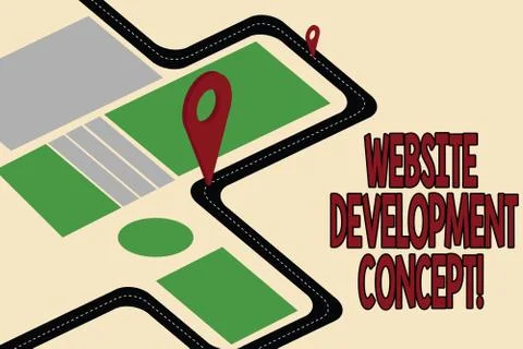 Handwriting text Website Development Concept. Concept meaning developing a web 스톡 일러스트