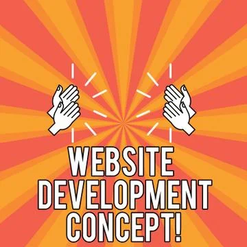 Handwriting text Website Development Concept. Concept meaning developing a web 스톡 일러스트
