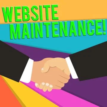 Handwriting text Website Maintenance. Concept meaning act of regularly checking 스톡 일러스트