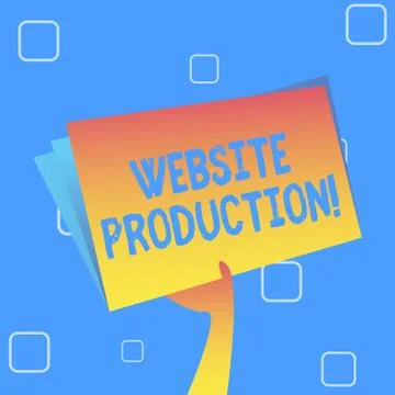 Handwriting text Website Production. Concept meaning process of creating Illustrazione stock